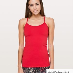 Lululemon Power Y Tank Dark Red Size 8 Never worn
